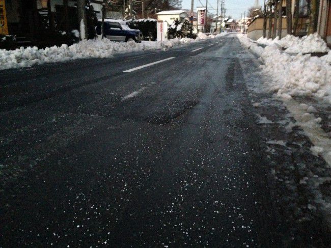 河口湖　雪