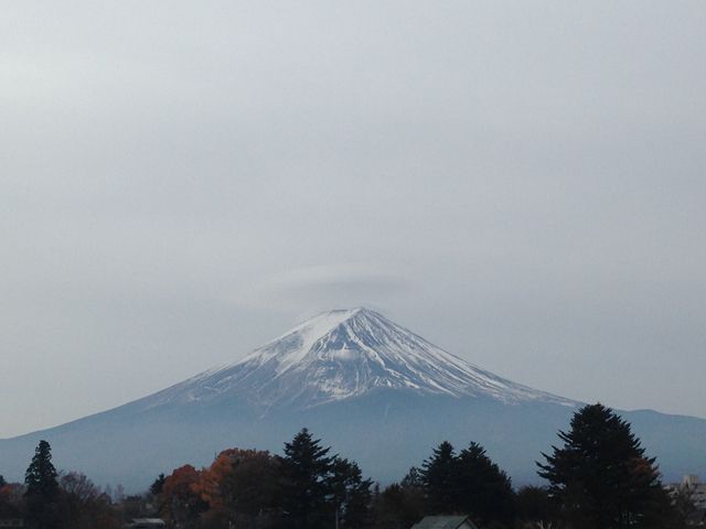 富士山　傘雲