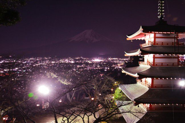 富士山の見える温泉旅館