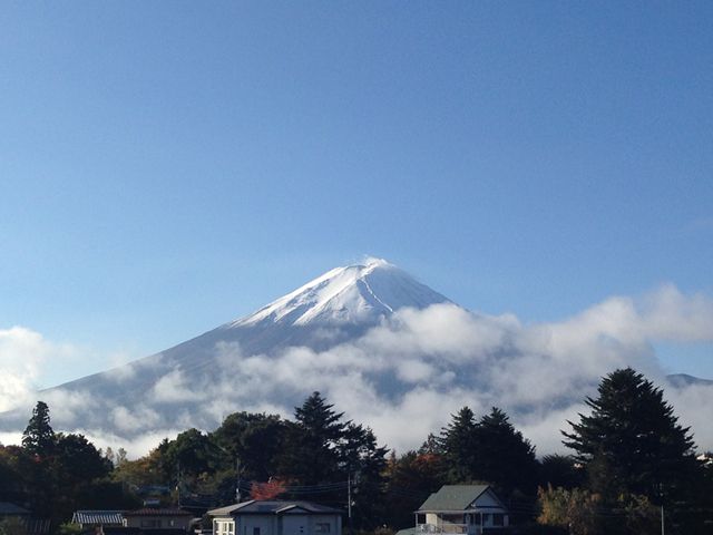 富士山　積雪